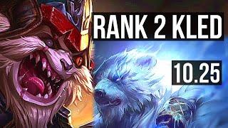 KLED vs VOLIBEAR TOP  Rank 2 Kled 1313 7 solo kills Legendary  EUW Challenger  v10.25