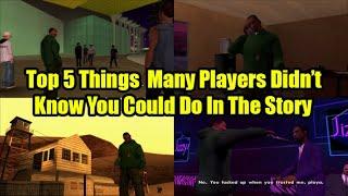 GTA San Andreas Top 5 Things In The Story Many Players Didnt Know You Could Do