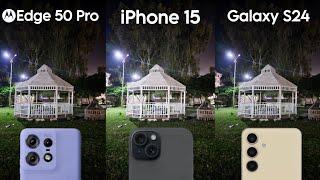 Motorola Edge 50 Pro vs iPhone 15 vs Samsung Galaxy S24 Camera Test