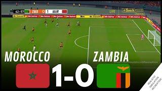 المغرب 1-0 زامبيا أبرز أحداث المباراة • محاكاة لعبة فيديو #AFCON2023