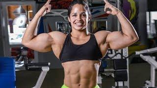 Muscle woman with big biceps Yaritza Negrón Rivera