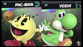 Super Smash Bros Ultimate Amiibo Fights  – Request #18391 Pac Man vs Yoshi