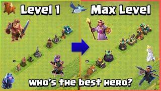 Every Level Heroes VS Every Level Defense Formation  Clash of Clans