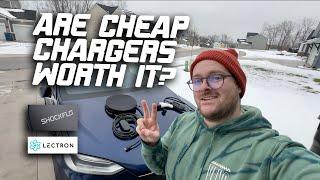 Testing $100 EV Chargers so you dont have to Shockflo VS Lectron 16 amp  Electric Vehicle Charger