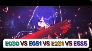 ACHERON Comparisons - E0S0 vs E0S1 vs E2S1 vs E6S5 w Nihility + Harmony Teams