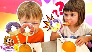 Детское шоу Привет Бьянка Готовим яблоки на палочках  Весёлые рецепты для детей