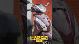 2024 all new Tvs Jupiter 125 smartxonnect obd2 model Walkaround and new features #shorts