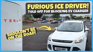 FURIOUS Driver Blocks EV Charger And Drives Car At Me MUST SEE