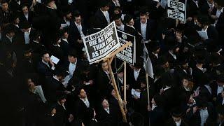 Ultra-Orthodox Jews protest against military conscription  AFP