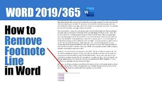 Footnotesendnote separator line - Word 201020162019365