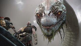 God Of War 2018 meeting the World Serpent