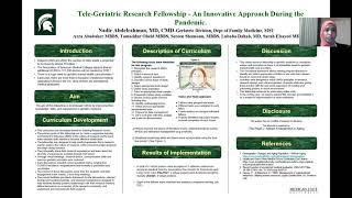 Tele-Geriatric Research Fellowship TGRF - an innovative approach during the pandemic.