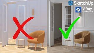 Improve Your Renders  3 Tips For Realistic Visualizations  V-Ray for SketchUp Tutorial