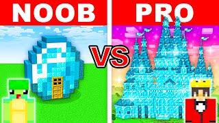 NOOB vs PRO DIAMOND BLOCK HOUSE Build Challenge in Minecraft