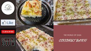 Fresh Coconut Burfi in 15 min  Indian Traditional Sweet  Easy Coconut Burfi Recipe