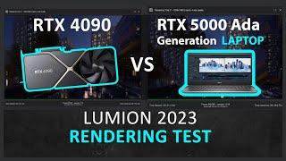 LUMION 2023 RENDERING TEST - RTX 4090 vs RTX 5000 ADA GENERATION LAPTOP