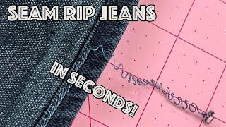 How To Seam Rip Jeans Chain Stitches The Fastest Way Ever