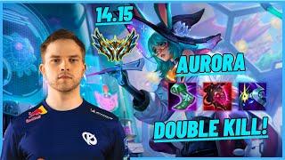 KCB ABBEDAGGE AURORA VS G2 CAPS AZIR MID DOUBLE KILL - EUW CHALLENGER - PATCH 14.15