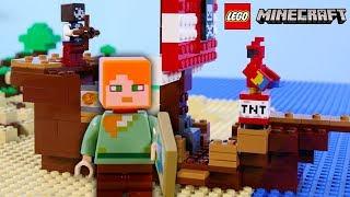 LEGO Minecraft Pirate Ship Build STOP MOTION LEGO Minecraft Alexs Voyage  LEGO  Billy Bricks