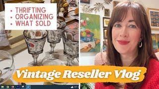 Vintage Reseller Vlog  Thrifting Organizing & What Sold on Etsy