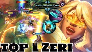 Wild Rift Zeri - Top 1 Zeri Project Zeri Skin Gameplay Rank Grandmaster