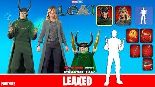 Fortnite Leaked LOKI and SYLVIE LAUFEYDOTTIR Skins Emote and All Cosmetics Early Showcase