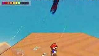 Fracktail World #1 Boss Fight Super Paper Mario Wii