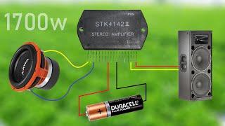 DIY Powerful Ultra Bass Amplifier STK4142ii  No IC  Hi-RES audio output