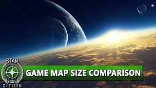 STAR CITIZEN ⭐ VIDEO GAME MAP SIZE COMPARISON 2019  ALPHA 3.7