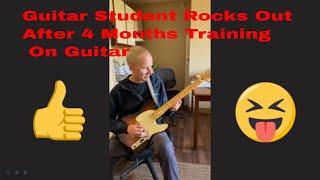 Guitar Student Success Ethan Rocks Out After 4 months Training