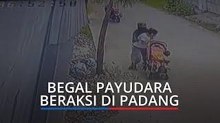 Viral Begal Payudara di Padang Terekam CCTV Sasar Perempuan Dorong Kereta Bayi Pelaku Berjaket