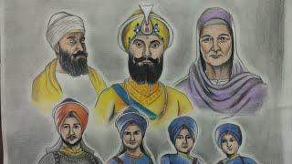 Chaar Sahibzaade Drawing  ES creative Arts #shorts #shortvideo