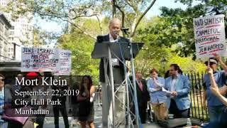 Mort Klein Decries Islamic Antisemitism in America Sept 22 2019