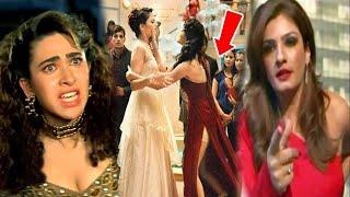 इस हीरो की वजह से हुई थी Karishma Kapoor और Raveena Tandon में जबरदस्त लड़ाई फाड़ दिए थे कपड़े