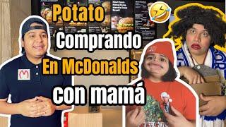 Mamá Potata y Potato comprando en McDonalds 