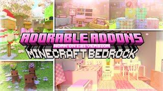 5 SUPER ADORABLE addons for you to try in your world  Minecraft PEBedrock 1.21+ furniture etc.