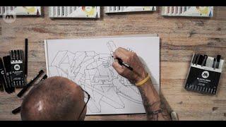 MOLOTOW Product Session #66 - Precise Graffiti Sketching Using The Full Range Of MOLOTOW Blackliners