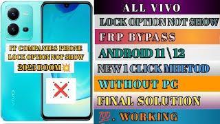 New Trick ALL Vivo Frp Bypass Without Pc   LOCK OPTION NOT SHOW  December 2022 Problem Solved 