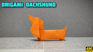 Origami Dachshund Dog  Origami Dog  Origami tutorial  Paper craft