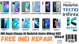 Repair IMEI PTA Block  All Tecno Infinix MediaTek Device Camon 15 16 17 18 Pro  Note 7 8 10 11s X