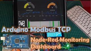 Temperature & Humidity Node-Red Monitoring Dashboard from Arduino Modbus TCP