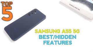 Samsung A55 Top 5 BestHidden Features  Tips & Tricks Of Galaxy A55