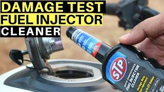 STP FUEL INJECTOR CLEANER DAMAGE TEST & REVIEW ON THE DOMINAR 400 HOW TO USE FUEL ADDITIVE