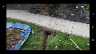 Lamp post rewire repair how to easily run line under sidewalk