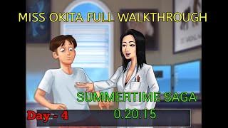 Miss Okita Full Walkthrough  Summertime Saga 0.20.15  Miss Okita Complete Storyline Day - 4