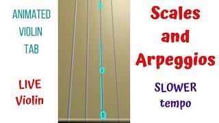  Scales & Arpeggios 𝓐𝓻𝓲𝓼𝓽𝓸𝓬𝓪𝓽𝓼  𝐋𝐎𝐒 𝐀𝐫𝐢𝐬𝐭𝐨𝐆𝐀𝐓𝐎𝐒  Slower ANIM. Live Violin TAB Tutorial