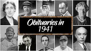 Obituary in 1941 Famous Faces We Lost in 1941