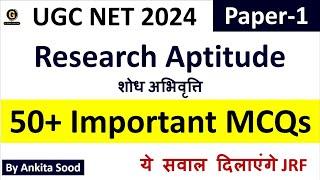 Research Aptitude MCQs for 2024  UGC NET Research Aptitude Preparation  Most Expected MCQs