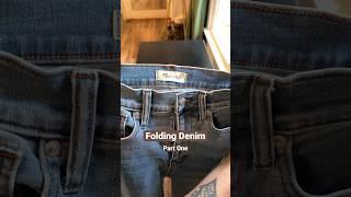 How to fold denim jeans like retail stores do. #folding #closetorganization #organization #denim