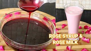 ரோஸ் சிரப் செய்வது எப்படி  Homemade Rose Syrup In Tamil  Fresh Rose Petals Syrup Rose Milk Recipe